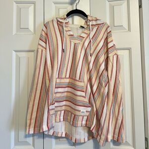 Roxy Multicolor Striped Hooded Pullover